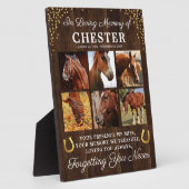 Rustic Horse Herdenking Foto Collage Fotoplaat (Zijkant)