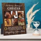 Rustic Horse Herdenking Foto Collage Fotoplaat (Zijkant)