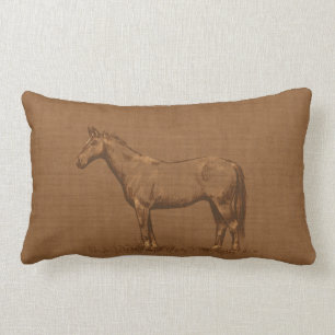 Rustic Horse Lumbar Cushion Kussen