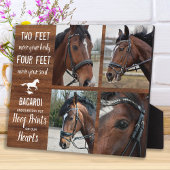 Rustic Horse Memorial Equine Photo Collage Plaque Fotoplaat