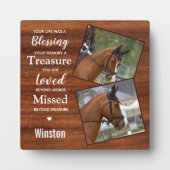 Rustic Horse Memorial Foto Fotoplaat (Voorkant)