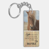 Rustic Horse Memorial Foto Keepslag Sleutelhanger (Voorkant Links)