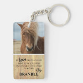 Rustic Horse Memorial Foto Keepslag Sleutelhanger (achterkant)