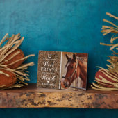 Rustic Horse Memorial - foto van Pet Loss Fotoplaat (Zijkant)