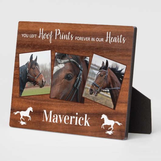 Rustic Horse Memorial Fotoplaat (Zijkant)