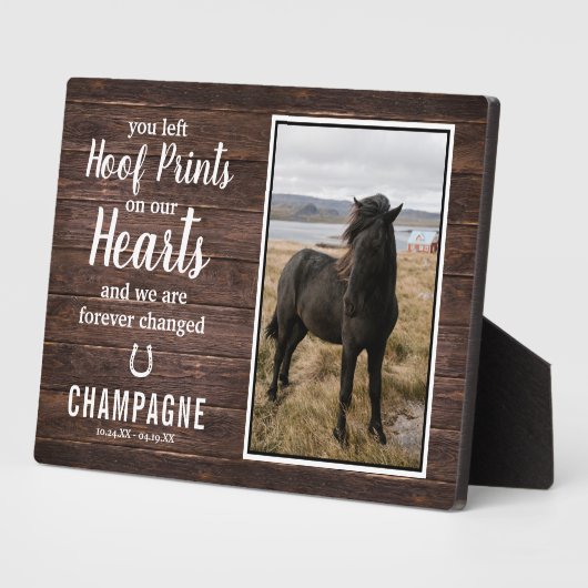 Rustic Horse Memorial Fotoplaat (Zijkant)