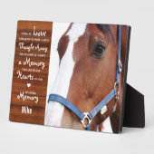 Rustic Horse Memorial Keepslag Fotoplaat (Zijkant)