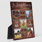 Rustic Horse Memorial Personalized Pet Loss Photo Fotoplaat (Zijkant)