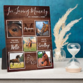 Rustic Horse Memorial Personalized Pet Loss Photo Fotoplaat (Zijkant)