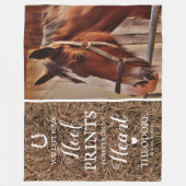 Rustic Horse Memorial - Pet Loss Fleece Deken (Voorkant)