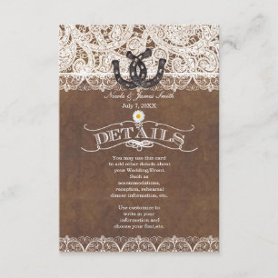 Rustic Horseshoes & Lace Country DETAILS Kaart