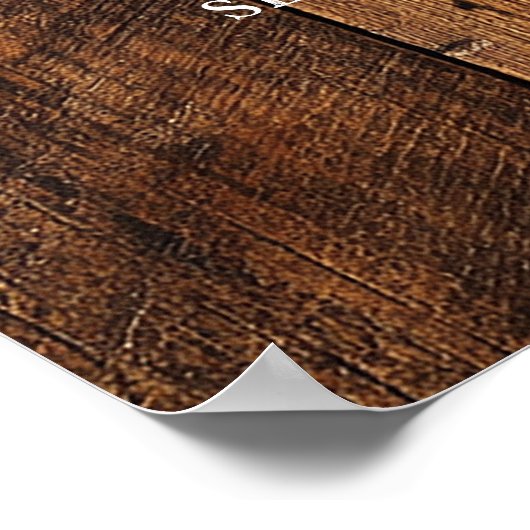 Rustic Horseshoes Western Wedding Welcome Sign Poster (Hoek)