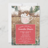 Rustic Hot Chocolate Baby Het is een koude buitenk Kaart (Voorkant)