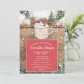 Rustic Hot Chocolate Baby Het is een koude buitenk Kaart (Staand voorkant)