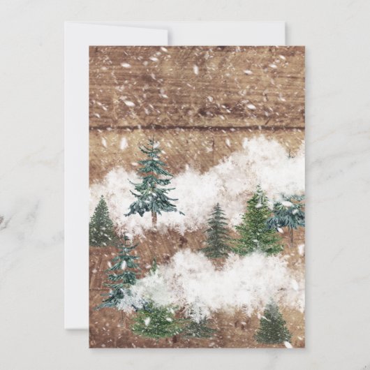 Rustic Hot Chocolate Baby Het is een koude buitenk Kaart (Achterkant)