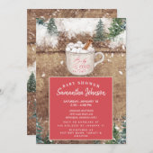 Rustic Hot Chocolate Baby Het is een koude buitenk Kaart (Voorkant / Achterkant)