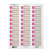 Rustic Hot Pink Gerber Daisy Return Address Labels (Full Sheet)