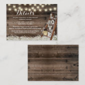 Rustic Hotel Accommodations Love Wooden Ladder Informatiekaartje (Voorkant / Achterkant)