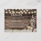 Rustic Hotel Accommodations Love Wooden Ladder Informatiekaartje (Voorkant)