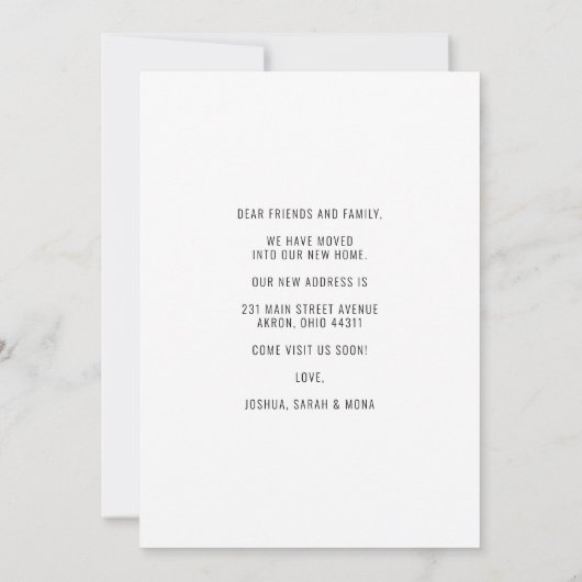 Rustic House Forest Bossen We hebben Herfst verhui Aankondiging (Achterkant)