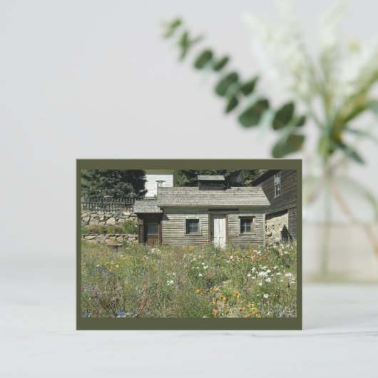 Rustic House in Wildbloemen Briefkaart (Staand voorkant)