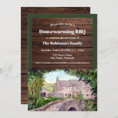 Rustic Housewarming Stone Bridge Farmhouse Kaart (Voorkant / Achterkant)