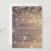 Rustic Hout 3 Foto Collage Prettig Kerstfeest Feestdagenkaart (Achterkant)