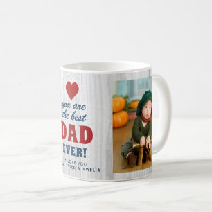 Rustic Hout Beste Papa Ooit Rode Hart Zwart 2 Foto Koffiemok