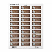 Rustic Hout Blauw Hydrangea Retouradres Label (Full Sheet)