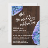 Rustic Hout & Bloemen na de Trouwviering Kaart (Voorkant)