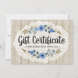Rustic Hout & Boheemse Pijl Cadeaubonkaart