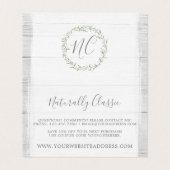 Rustic hout & botanische blad takken Dank je wel Kaart (Binnenkant ongevouwen)