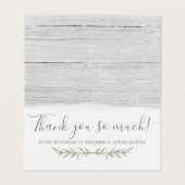 Rustic hout & botanische blad takken Dank je wel Kaart (Buitenkant ongevouwen)