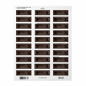 Rustic hout crème adres etiket (Full Sheet)