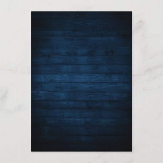 Rustic hout donkerblauw blos roze geometrische det informatiekaartje (Achterkant)