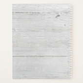 Rustic hout en botanische blad takken groene krans planner (Achterkant)