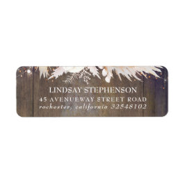 Rustic Hout en Pampagras Label