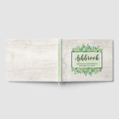 Rustic Hout & Eucalyptusblad Botanische Bruiloft Gastenboek (Volledig)