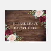 Rustic Hout Floral Parcel Delivery schapsverlof Deurmat (Voorkant)