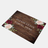 Rustic Hout Floral Parcel Delivery schapsverlof Deurmat (Schuin)