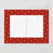 Rustic hout & goud folie foto kerstboom | Kerstmis Feestdagenkaart (Achterkant)