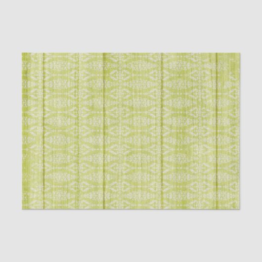 Rustic hout groene damast shabby cottage chic tissuepapier (Voorkant)