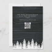 Rustic Hout Herfst Najaar Winter Bruiloft QR Code Save The Date (Achterkant)