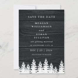 Rustic Hout Herfst Najaar Winter Bruiloft QR Code Save The Date