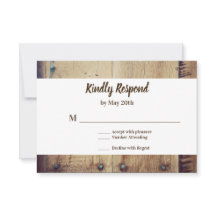 Rustic Hout Je en Ik Trouw RSVP