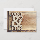 Rustic Hout Je en Ik Trouw RSVP (Achterkant)
