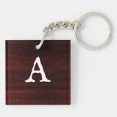 Rustic Hout Jeremia 29:11 Christelijk Monogram Sleutelhanger (Achterkant)