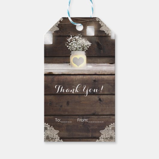 Rustic Hout, Kant & Metselwerk Potten Schuur Elega Cadeaulabel (Voorkant)