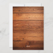 Rustic hout Kerstmis prettig gezin foto  Feestdagenkaart (Achterkant)