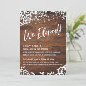 Rustic Hout, Lichten & Kanten Wij Verloving Gevier Kaart (Staand voorkant)